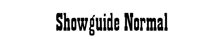Showguide Normal font preview