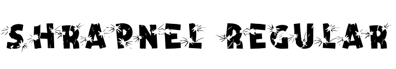 Shrapnel Regular font preview