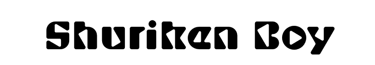 Shuriken Boy font preview