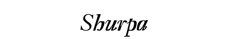 Shurpa font preview