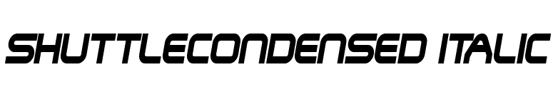 ShuttleCondensed Italic font preview