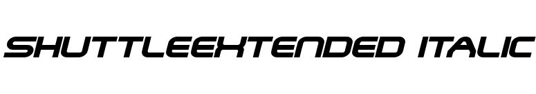 ShuttleExtended Italic font preview