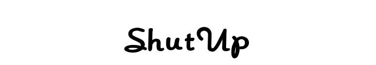 ShutUp font preview