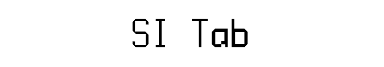 SI Tab font preview