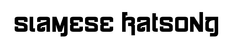 Siamese Katsong font preview
