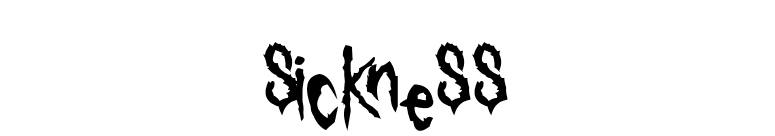 Sickness font preview