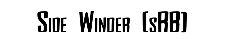 Side Winder (sRB) font preview