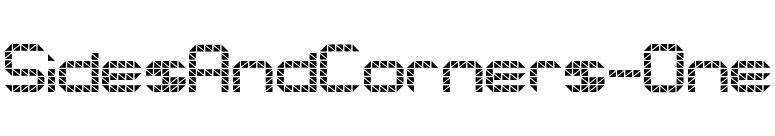 SidesAndCorners-One font preview