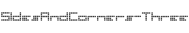 SidesAndCorners-Three font preview