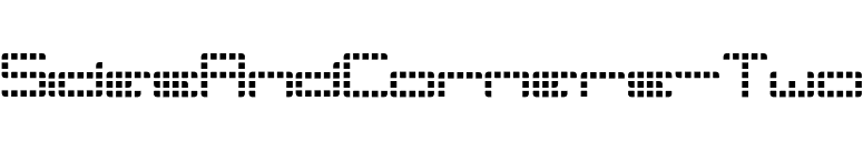 SidesAndCorners-Two font preview