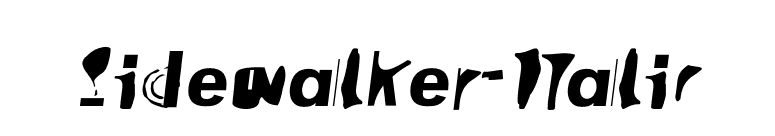 Sidewalker-Italic font preview