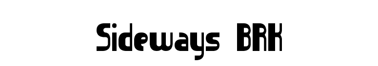 Sideways BRK font preview