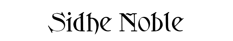 Sidhe Noble font preview