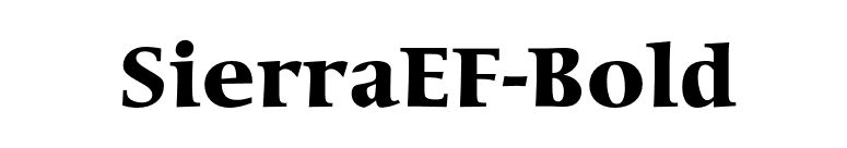 SierraEF-Bold font preview