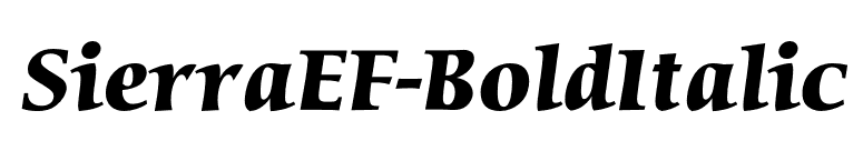 SierraEF-BoldItalic font preview