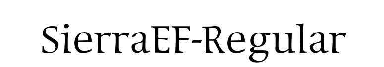 SierraEF-Regular font preview