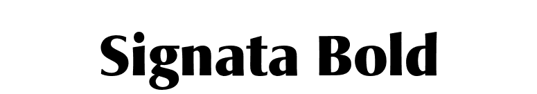 Signata Bold font preview