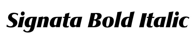 Signata Bold Italic font preview