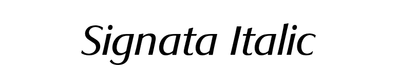 Signata Italic font preview