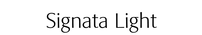 Signata Light font preview