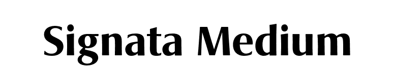 Signata Medium font preview