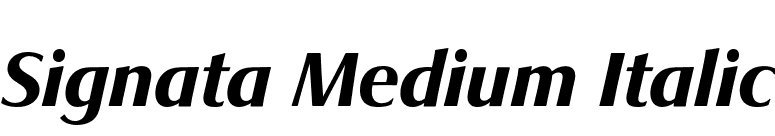Signata Medium Italic font preview