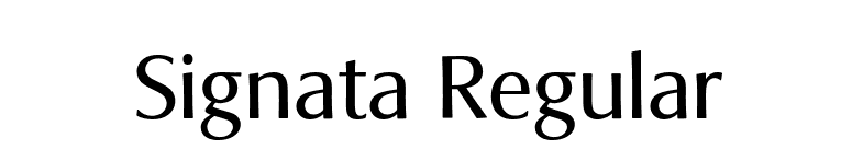 Signata Regular font preview