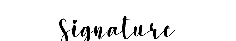 Signature font preview