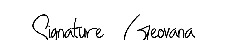 Signature - Geovana font preview