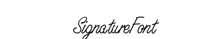 SignatureFont font preview
