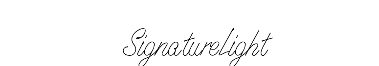 SignatureLight font preview