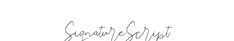 SignatureScript font preview