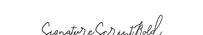 SignatureScriptBold font preview
