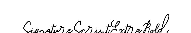 SignatureScriptExtraBold font preview