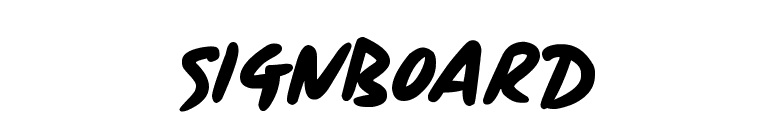 Signboard font preview