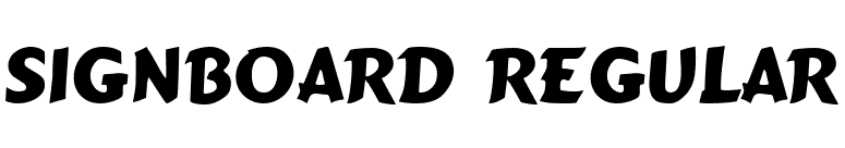 Signboard Regular font preview