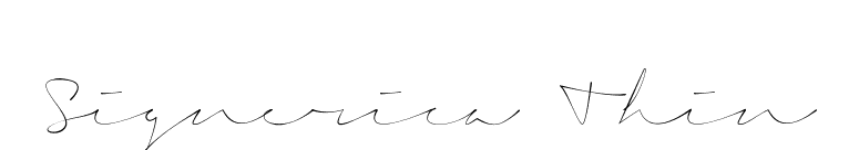 Signerica Thin font preview