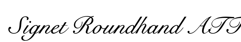 Signet Roundhand ATT font preview