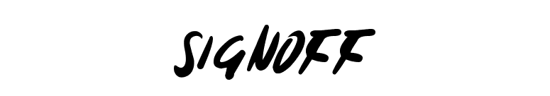 Signoff
 font preview