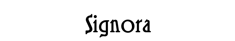 Signora font preview