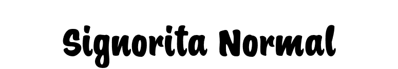 Signorita Normal font preview