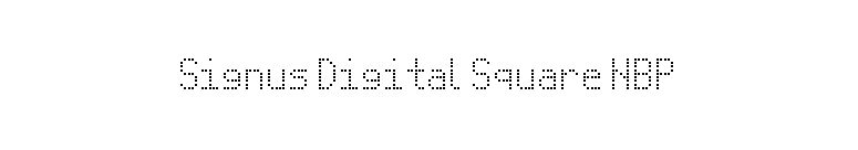 Signus Digital Square NBP font preview