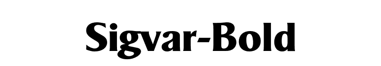 Sigvar-Bold font preview