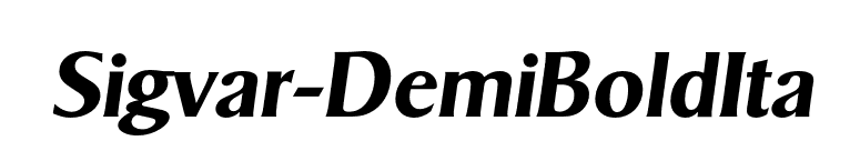 Sigvar-DemiBoldIta font preview