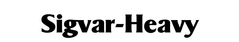 Sigvar-Heavy font preview