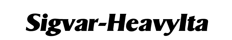 Sigvar-HeavyIta font preview