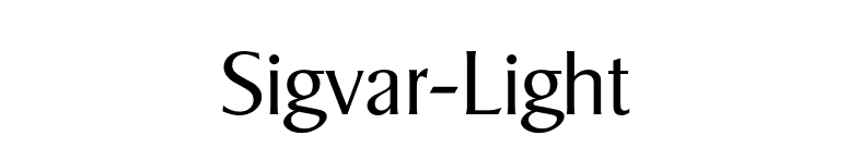 Sigvar-Light font preview