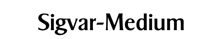 Sigvar-Medium font preview
