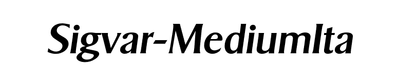 Sigvar-MediumIta font preview