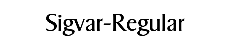 Sigvar-Regular font preview